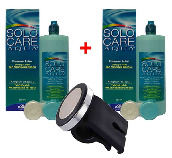 SoloCare Aqua 2 x 360 ml s pouzdry + Dárek Magnetický držák na telefon