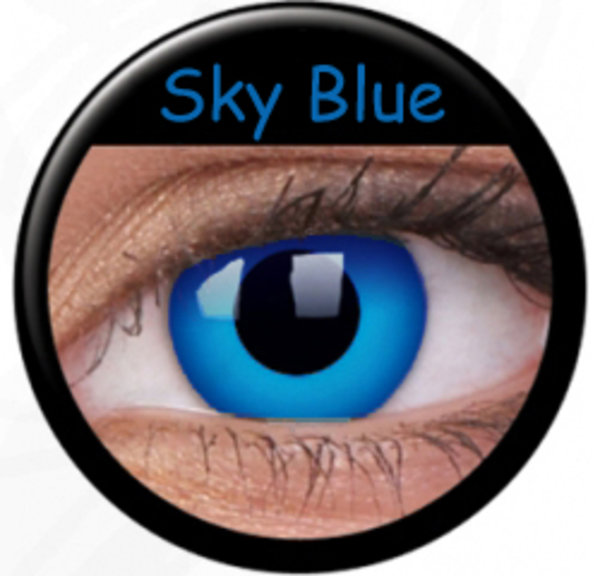 ColourVue Crazy čočky - Sky Blue - dark (2 ks roční) - NEPOUŽÍVAT