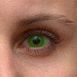 ColourVue Crazy čočky UV svítící - Glow Green (2 ks roční) - nedioptrické