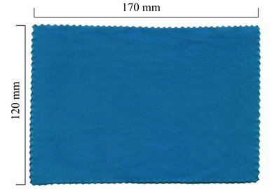 Hadřík na brýle z mikrovlákna jednobarevný - modrý 120x170