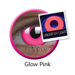 ColourVue Crazy čočky UV svítící - Glow Pink (2 ks roční) - nedioptrické