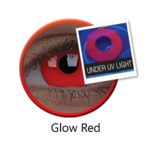 ColourVue Crazy čočky UV svítící - Glow Red (2 ks roční) - nedioptrické
