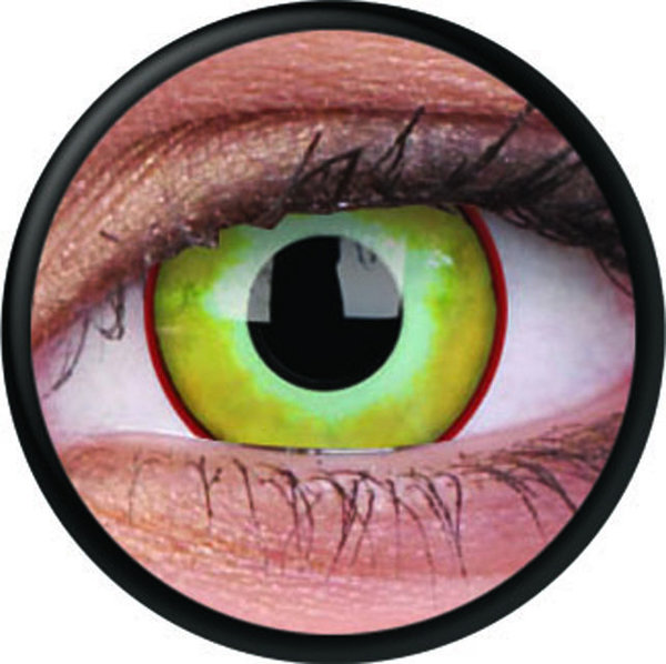 ColourVue CRAZY ČOČKY - Yellow Plague (2 ks tříměsíční) - nedioptrické - exp 01/2020