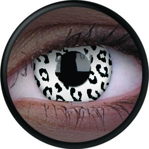ColourVue Crazy čočky UV svítící - Glow White Leopard (2 ks roční) - nedioptrické - exp. 08/2024