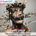 ColourVue Crazy čočky - White Screen (2 ks roční) - nedioptrické