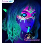 ColourVue Crazy čočky UV svítící - Electric Blue (2 ks roční) - nedioptrické - poškozený obal