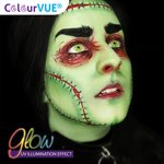 ColourVue Crazy čočky UV svítící - Glow Yellow (2 ks roční) - nedioptrické