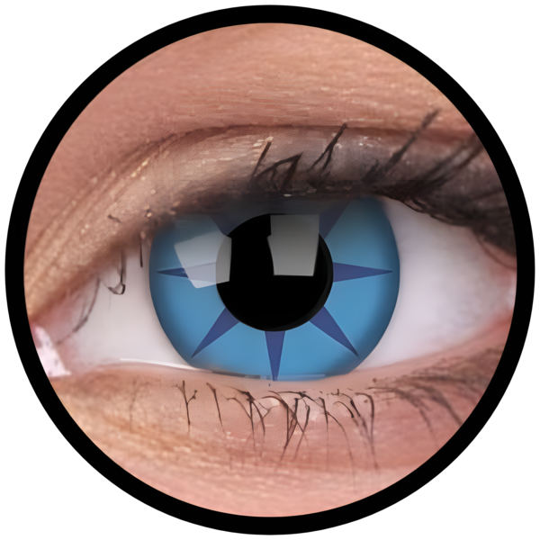 ColourVue Crazy čočky - Blue Star (2 ks roční) - nedioptrické - exp. 08/2024