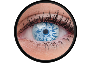 ColourVue Crazy čočky UV svítící - Glow Ice Blue (2 ks roční) - nedioptrické