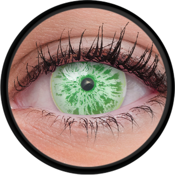ColourVue Crazy čočky UV svítící - Glow Ice Green (2 ks roční) - nedioptrické