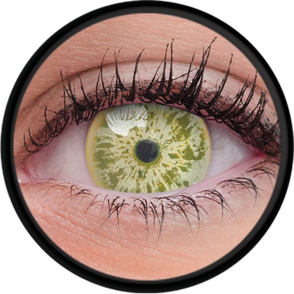 ColourVue Crazy čočky UV svítící - Glow Ice Yellow (2 ks roční) - nedioptrické