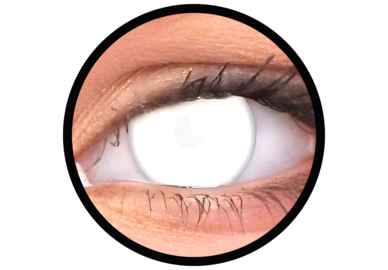 ColourVue Crazy čočky - Blind White (2 ks roční) - nedioptrické - není přes ně vidět, doprodej