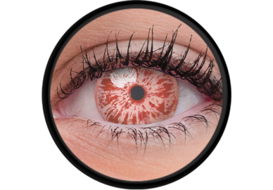 ColourVue Crazy čočky UV svítící - Glow Ice Red (2 ks tříměsíční) - nedioptrické