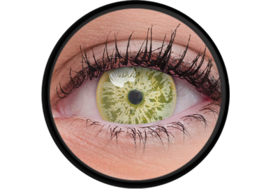 ColourVue Crazy čočky UV svítící - Glow Ice Yellow (2 ks tříměsíční) - nedioptrické