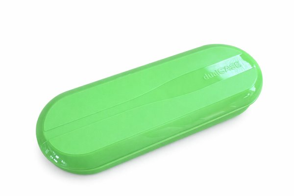 Duopouzdro na brýle a čočky - zelené