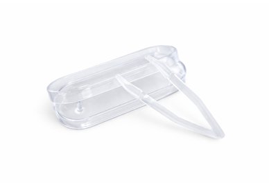 Pinzetka na kontaktní čočky v pouzdře - transparentní