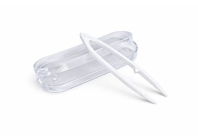 Pinzeta na kontaktní čočky v pouzdře, velká - bílá