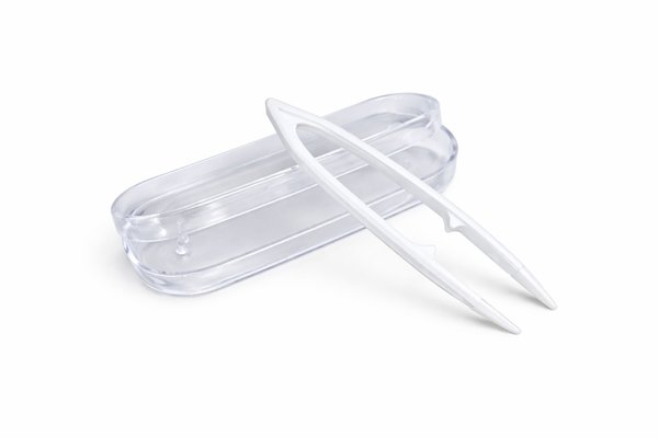 Pinzeta na kontaktní čočky v pouzdře, velká - bílá