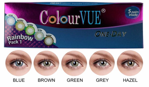 ColourVue Trublends One-Day Rainbow Pack1 - (5 párů barevných čoček) - nedioptrické