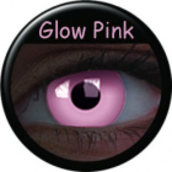 Crazy čočky UV svítící (2 ks, roční) - Glow Pink
