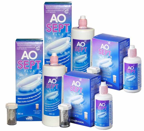 AOSEPT Plus 2x360ml + 2x90ml + 4x pouzdro