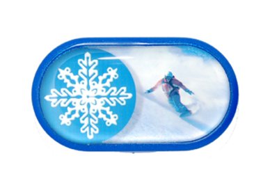 Pouzdro se zrcátkem motiv Sport - Snowboard