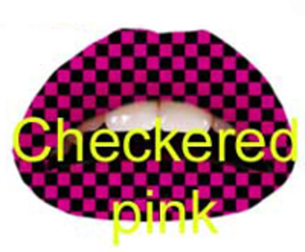 Samolepka na rty - Checkered Pink